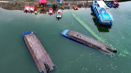 At least ten dead and dozens injured after tourist boats capsize in China during sudden storm