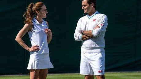 Kate Middleton quizzed by Roger Federer after breaking Wimbledon rule