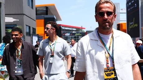 England stars' big bonding day out: Harry Kane and Thomas Tuchel take players to the Barcelona Grand Prix