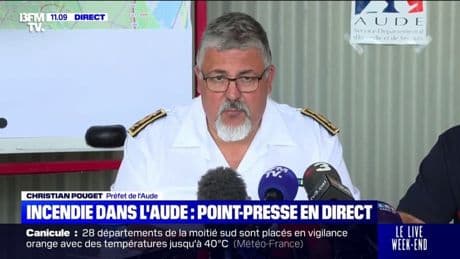 Feu du siècle dans l'Aude: "L'incendie est fixé, le combat continue", décrit le préfet du département