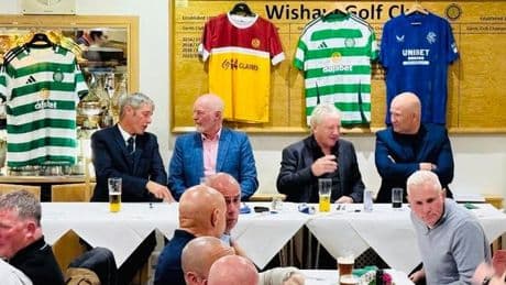 Former Celtic and Rangers players enjoy a round and dinner as guests at Wishaw Golf Club event