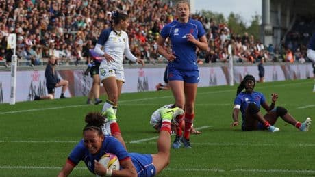 Mondial de rugby : la France en quarts après avoir multiplié les essais contre le Brésil