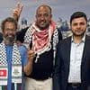 Posing with Hamas chief, activist who's joined Greta on Gaza 'freedom flotilla'