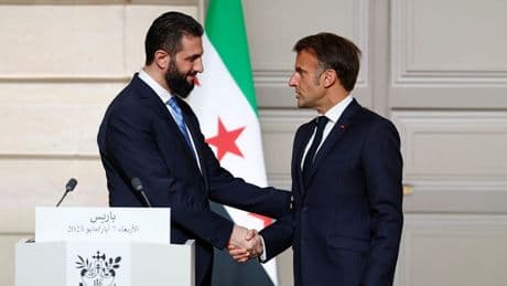 Sanctieverlichting op komst, hoort Syrische interim-president op bezoek bij Macron