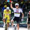 Tour 2025: Pogacar wint vierde etappe en boekt honderdste profzege; Van der Poel tweede en behoudt het geel