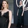 Saoirse Ronan looks effortlessly chic in a black silk gown as she storms the Louis Vuitton Cruise 2026 photocall in France