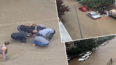 Bursa'da sağanak sele döndü! Yolları ve evleri su bastı