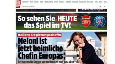 "Una bella sorpresa per l'Europa": anche la Bild incorona Meloni