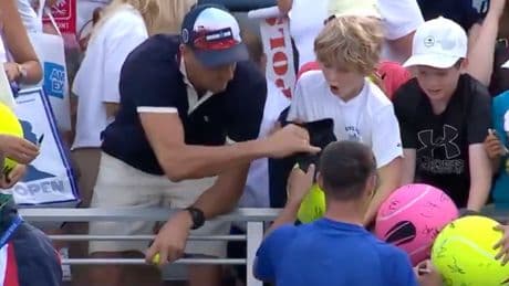 US Open tennis fan goes viral for snatching player’s cap from child’s hands