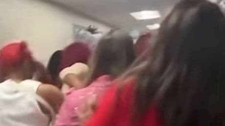 Primary school graduation turns into brawl between parents as kids scream 'stop'