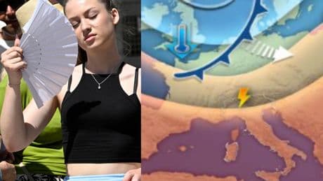 Caldo record, quando finisce? Sabato al Nord grandinate e crollo termico, ma in Sardegna e Sicilia 40º