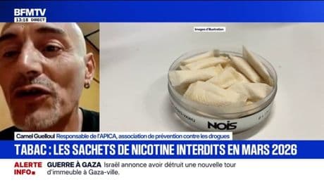 Interdiction des sachets de nicotine: "Ce produit n'a rien à faire entre les mains de jeunes mineurs", dénonce le responsable de l'APICA, association de prévention contre les drogues