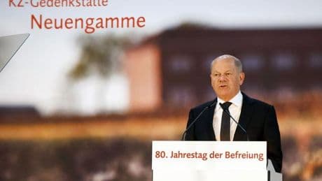 Gedenkfeier: Kriegsende-Gedenken: Scholz ruft zur Bewahrung Europas auf