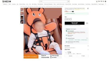 Illegal ‘killer’ car seats still sold online UK watchdog warns