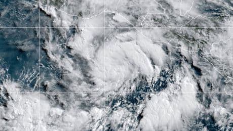 Tropical Storm Erick in the Pacific near southern Mexico is expected to become a hurricane