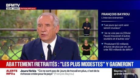 "Il faut que notre politique de l'immigration évolue", affirme François Bayrou