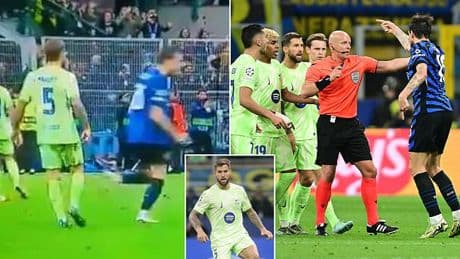 Barcelona's Inigo Martinez breaks silence after claims he spat on Inter Milan player which ignited mid-game bust-up