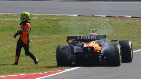 Lando Norris crashes out of Canadian GP in collision with McLaren team-mate Piastri as F1 title race swings massively