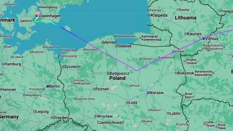 Are flights to Poland cancelled or diverted due to the Russian drone attack?