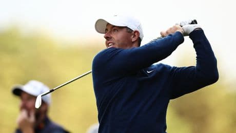 PGA Championship: Rory McIlroy finds water on 18th to sit five shots off pace