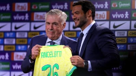 Ancelotti se gana a Brasil en su presentación: "Es un orgullo poder comandar a la mejor selección del mundo"