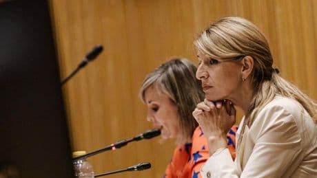 Yolanda Díaz: «Hasta la Iglesia está en contra de la opa de BBVA»