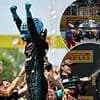 George Russell wins Canadian Grand Prix as Lando Norris crashes out after colliding with Oscar Piastri to hand his McLaren team-mate title advantage