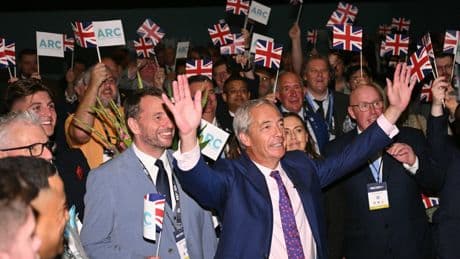 Maga comes to Birmingham as Farage plays Trump tribute act