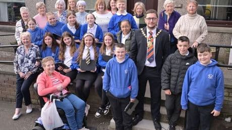 Caldercruix Retired Women's Group team up with Glengowan Primary School pupils for Driving Digital Locally intergenerational project