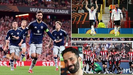 Ruben Amorim admits 'anything is possible' and remains concerned Manchester United will blow three goal lead in Europa League semi-final - as he calls his side the 'worst team in the Premier League'