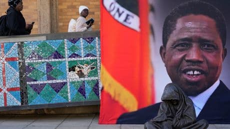 Court order stops a former Zambian president's burial in South Africa on the day of his funeral