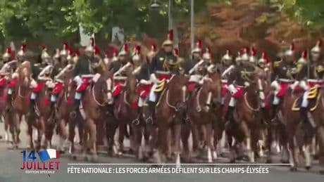 14 juillet: glissade, cheval sans cavalier... Confusion lors du défilé du régiment de cavalerie
