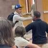Hulking schoolboy learns painful instant lesson after deciding to PUNCH school worker
