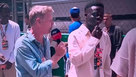 Bukayo Saka brutally snubs Sky Sports F1 host at Spanish Grand Prix in awkward moment