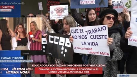 Compañeras de la educadora social agredida en Huelva: "No tenemos seguridad"