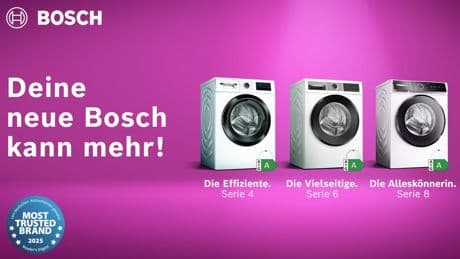Bosch Waschmaschinen: Sparen beim Anschluss, nichts zahlen für die Lieferung