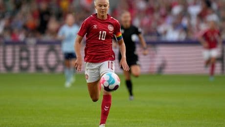 Euro 2025 pits celebrated soccer couple Harder and Eriksson as opponents in Denmark-Sweden game