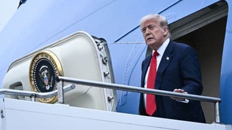 Back from Scotland, Trump enters crucial trade week and eyes Fed's decision on rate cuts