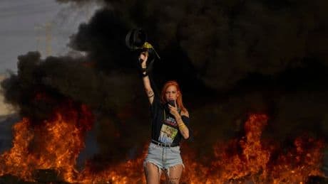 Fiery protests in Israel pictured amid demands for hostage release deal