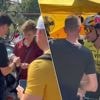 Geen vlekkeloze verkenning: Wout van Aert loopt schaafwonden op bij schuiver in bocht, maar schade valt mee