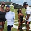 Simone Biles visits Bears practice to support husband Jonathan Owens... days after he got into fight with his own teammate