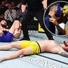 Fans accuse Brazilian UFC star of FAKING KO after bizarre no-contest following illegal kick by Scotland's Paul Craig