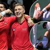 Wimbledon star who had his career funded by Novak Djokovic is forced to retire from first-round match after collapsing in agony