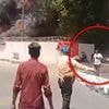 Astonishing new footage shows plane EXPLODE behind British Air India crash survivor as he calmly walks away while talking on his phone