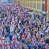 Anti-migrant protesters and counter-demonstrators arrive in London for rival demos as Met Police vow 'robust' response with 1,600 officers on streets