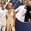Rita Ora puts on a VERY leggy display in a racy thigh-high cut gown as she and husband Taika Waititi lark around with Cate Blanchett at the star-studded Emmy Awards