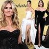 Heidi Klum stuns in a racy black mesh gown as she joins glamorous Barbara Palvin and Teri Hatcher at the star-studded amfAR Gala during the 78th Cannes Film Festival