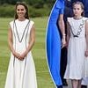 Princess Charlotte, 10, channels her mother Kate's polo chic style as she attends men's Wimbledon final
