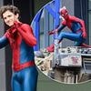 Tom Holland is seen for the first time on the set of Spider-Man: Brand New Day as Glasgow is transformed into NYC for sequel - after he addressed THOSE Bond rumours