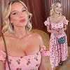 Helen Flanagan stuns in a busty pink dress as she shows off her gifted outfit - after 'broke' star admitted she's lost her £3.5m fortune